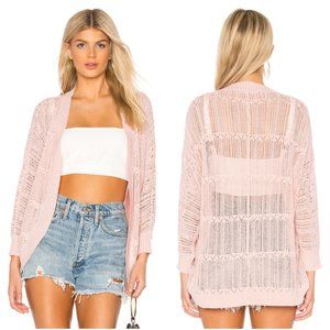 BB DAKOTA Pink Blossom Valerie Open Front Cardigan